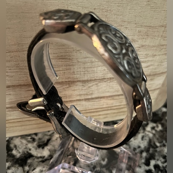 Brighton, black, leather and silver bracelet - Picture 3 of 8